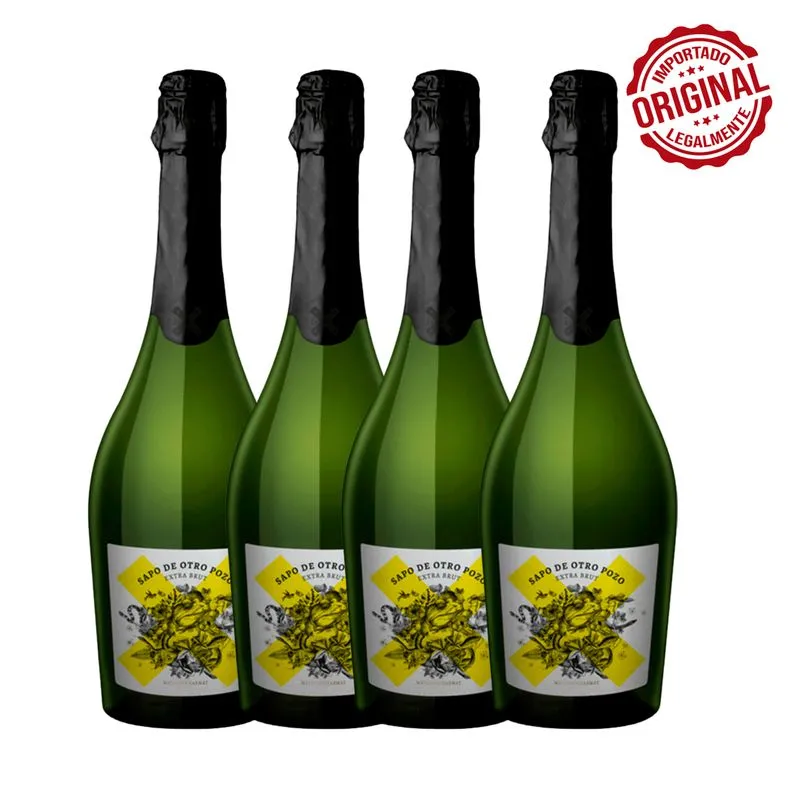 Kit 4 Garrafas Espumante Argentina Sapo De Otro Pozo Extra Brut 750ml