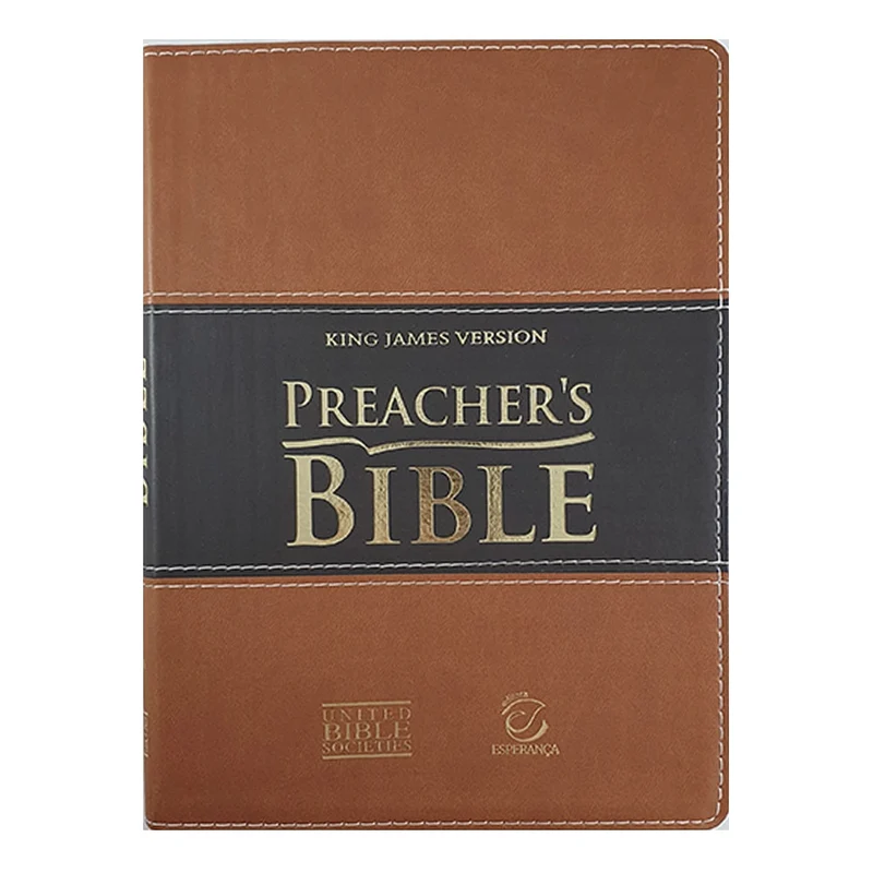 Preachers Bible | Bíblia do Pregador em Inglês | KJV | Capa Luxo Marrom