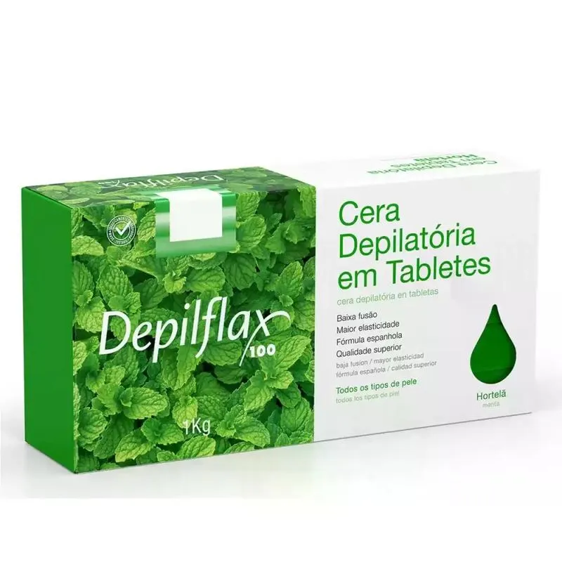 Cera Depilatória Quente Hortelã Depilflax 1kg