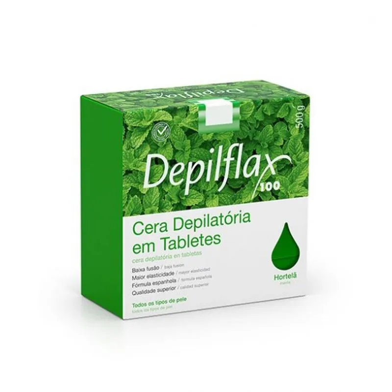 Cera Quente Depilatória Hortelã 500g Depilflax