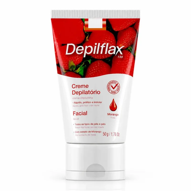 CREME DEPILATORIO FACIAL MORANGO 50G