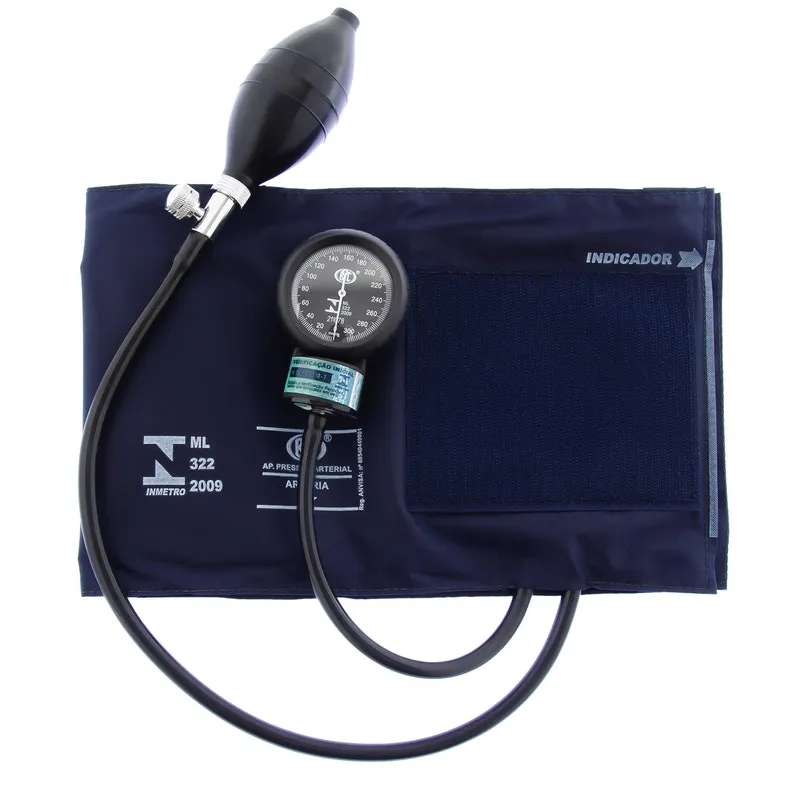 Aparelho De Pressão Obeso Bic Nylon Fecho De Contato - Azul