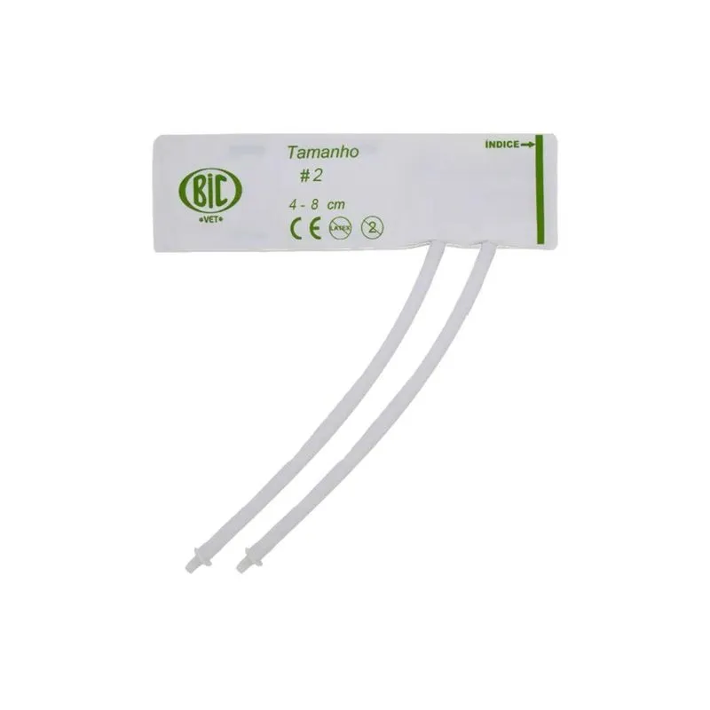 Braçadeira Manguito Vet. N2 (4 A 8 Cm) 2 Vias Desc. Bic Vet