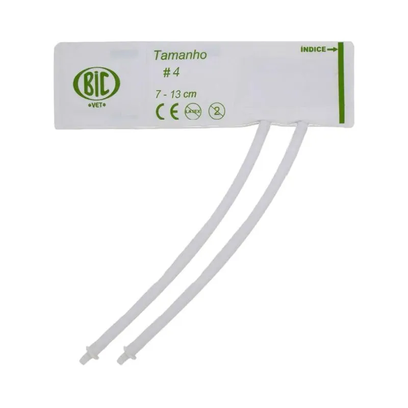 Braçadeira Manguito Vet. N4 (7 A 13cm) 2 Vias Desc. Bic Vet