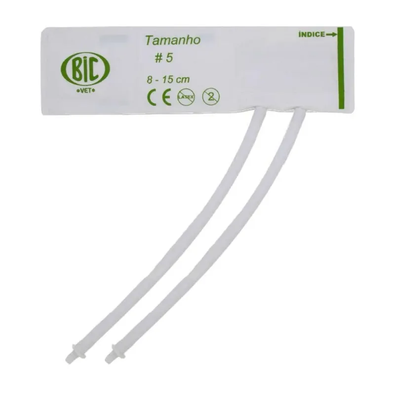 Braçadeira Manguito Vet. N5 (8 A 15cm) 2 Vias Desc. Bic Vet