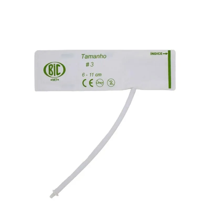 Braçadeira Manguito Vet. N3 (6 A 11cm) 1 Via Desc. Bic Vet