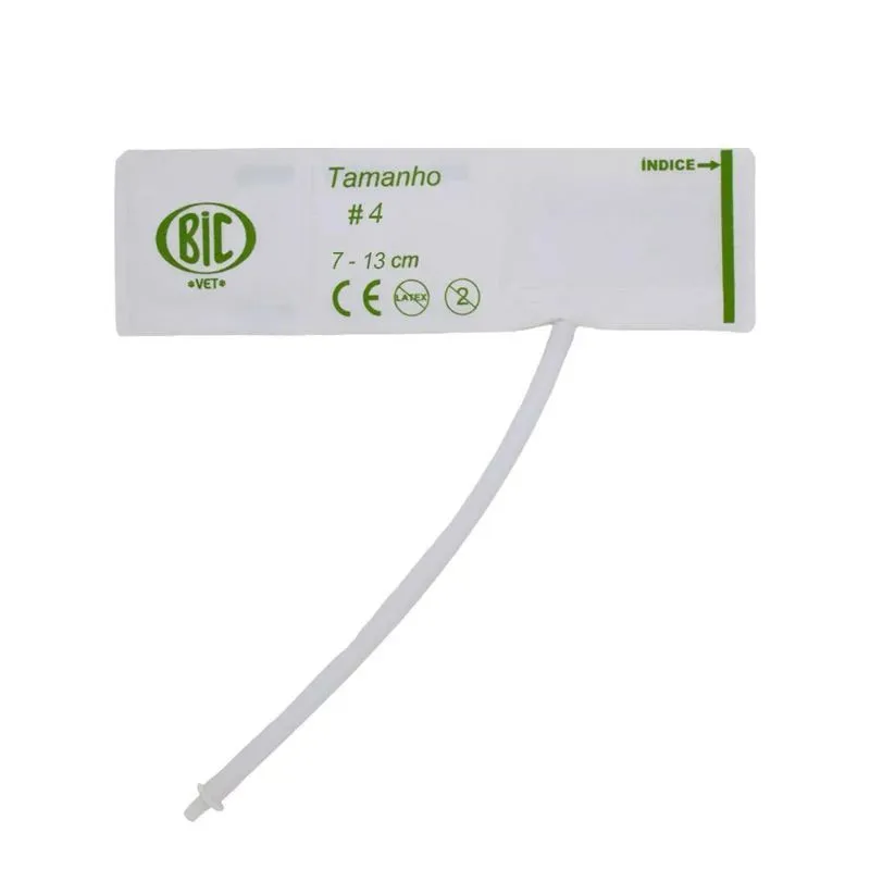 Braçadeira Manguito Vet. N4 (7 A 13cm) 1 Via Desc. Bic Vet