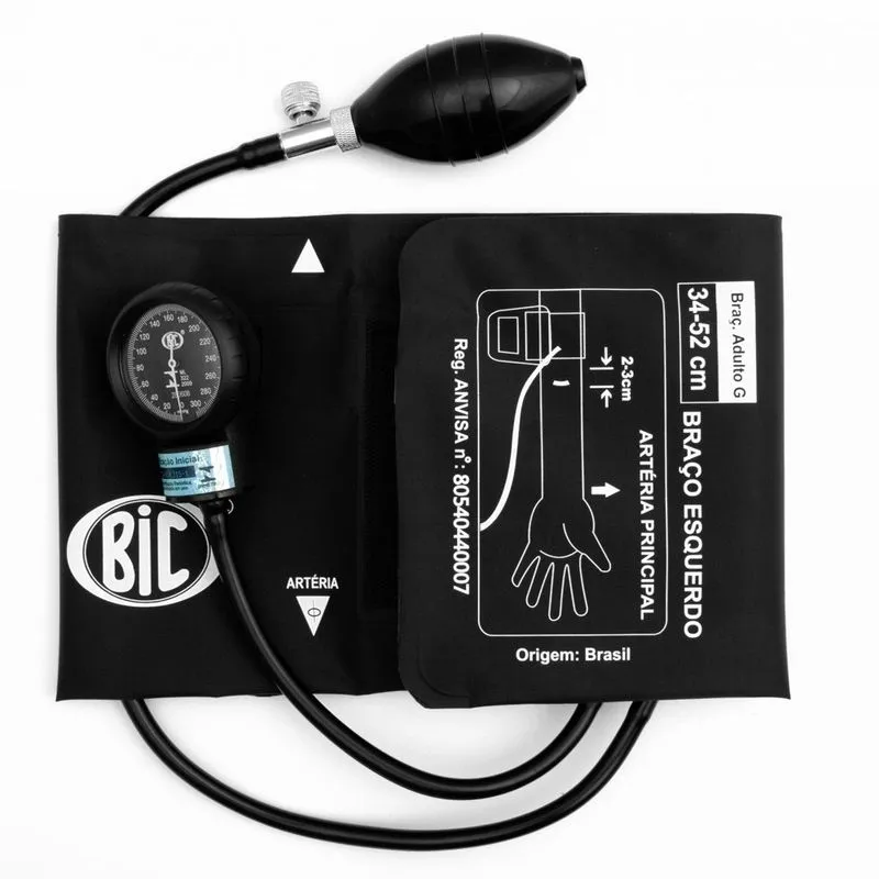 Aparelho de Pressão Adulto Grande (Obeso)PLUS AP0868 Preto - bic