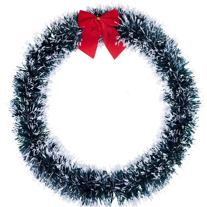 Guirlanda de Natal 28cm com Laço Vermelho Cazza