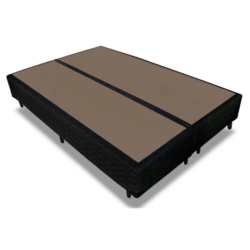 Cama Box Base Queen Universal Tecido Black (158x198x26 (2 uni 79X198)) - Probel