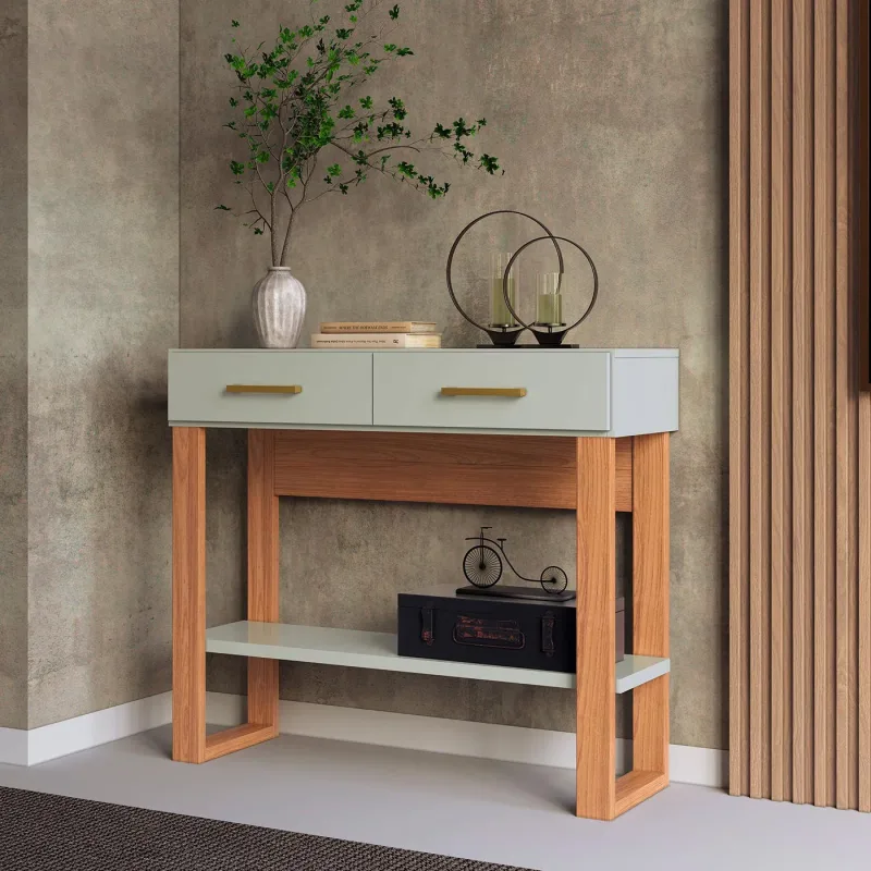 Aparador Sala com Gavetas e Prateleira 89,5cm Industrial Dalla Costa 100% MDF