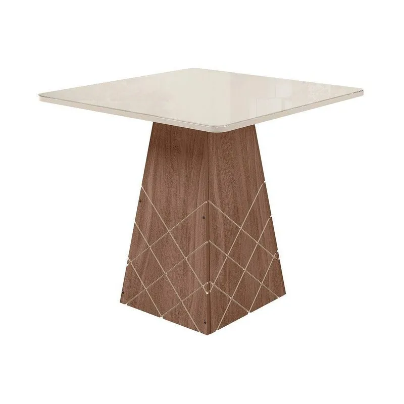 Mesa Para Sala De Jantar Luanda 0,90 X 0,90 Amêndoa