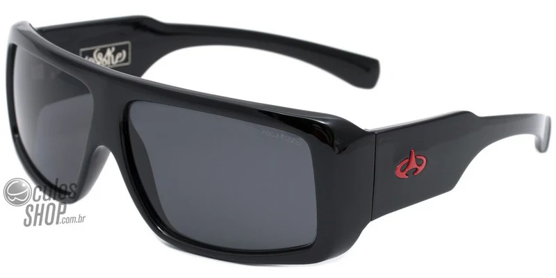 Óculos de Sol Evoke Amplibox Black Shine Red/ Gray Polarizado