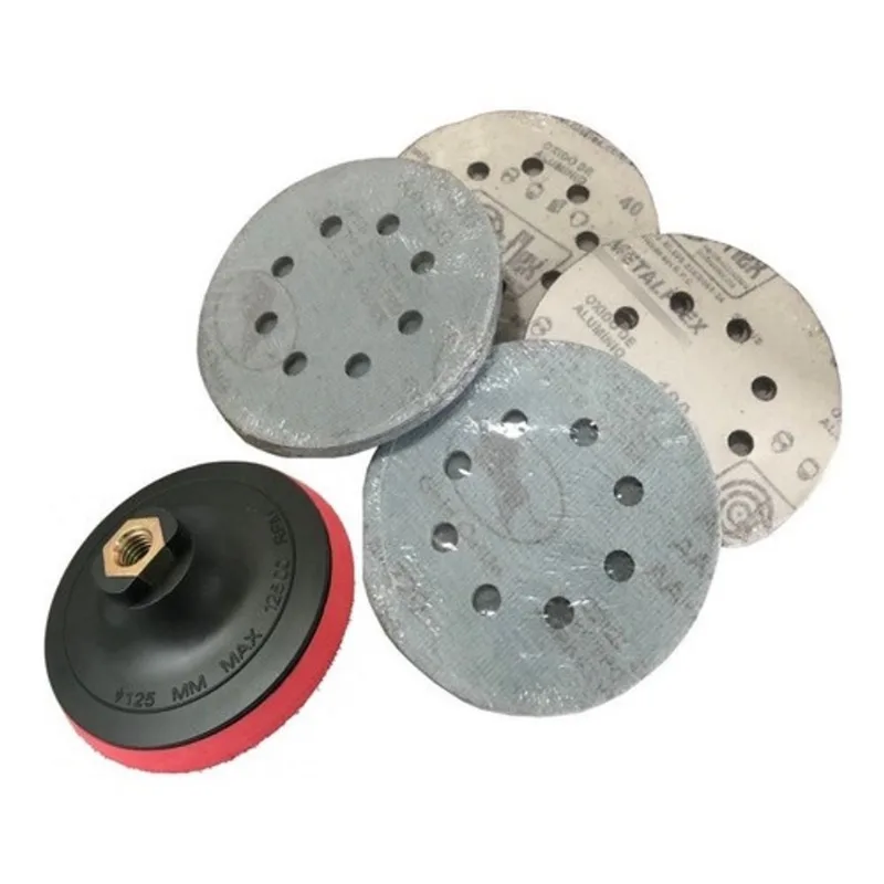 Kit c/ 40 Lixas + Disco Emborrachado c/ Fixador para Suporte das Lixas ou Boinas de Polimento