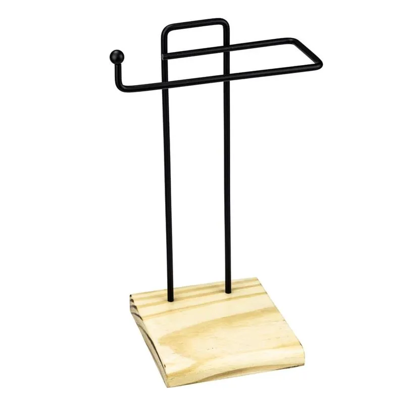 Porta-Toalha de Bancada Duler Steel Wood Preto