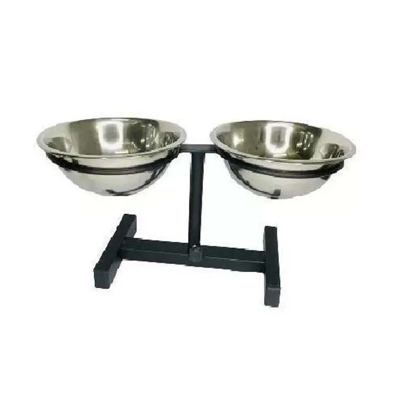 Comedouro Bebedouro Tigela Pet Cachorro Duplo Aço Inox 750ml