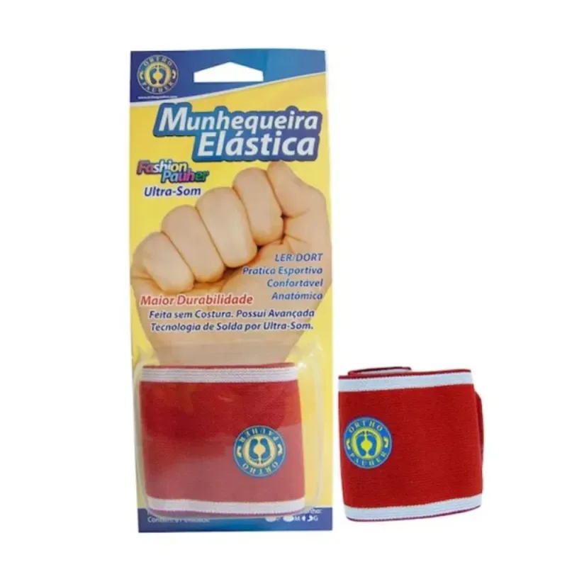 Munhequeira Elástica Fashion G Verm/Branca AC440 - Ortho Pauher