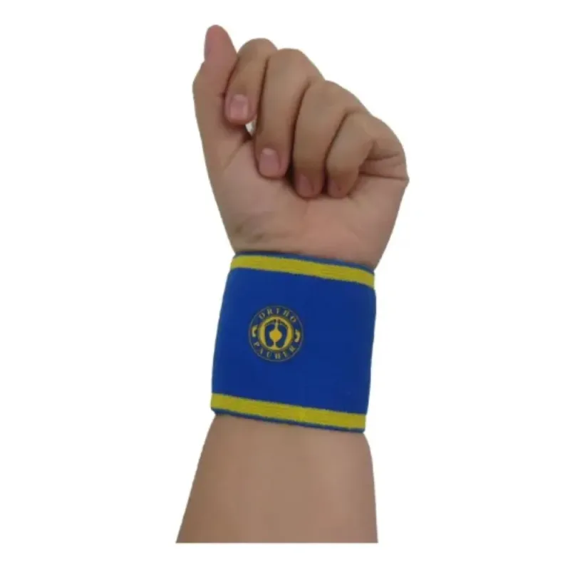 Munhequeira Elástica Fashion M Azul/Amar AC440 - Ortho Pauher
