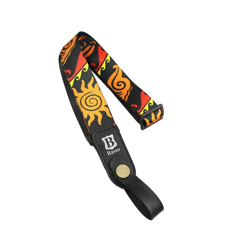 Correia Basso P/ Ukulele UK 02 Sol Laranja Preto - AC1250