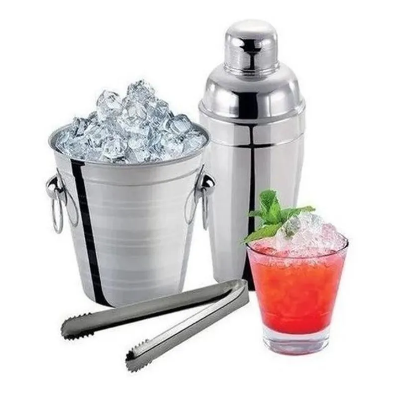 Coqueteleira Bar Drinks Aço Inox Completa + Dosador