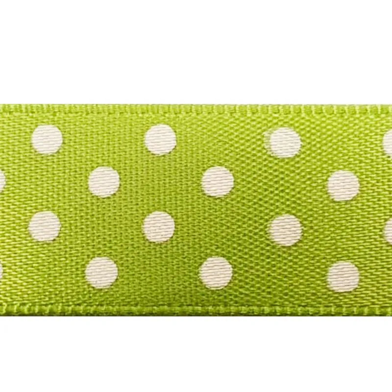 Fita de Cetim Estampada Aquarela FCEB 9mm Rolo com 10 Metros Verde / Branco 05 UN