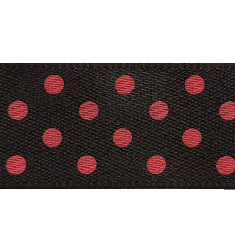 Fita de Cetim Estampada Aquarela FCEB 16mm Rolo com 10 Metros Preto / Rosa 09 UN
