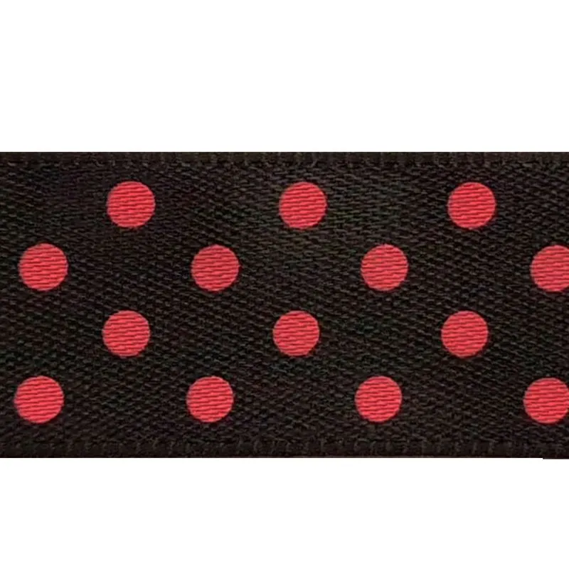 Fita de Cetim Estampada Aquarela FCEB 38mm Rolo com 10 Metros Preto / Rosa 09 UN