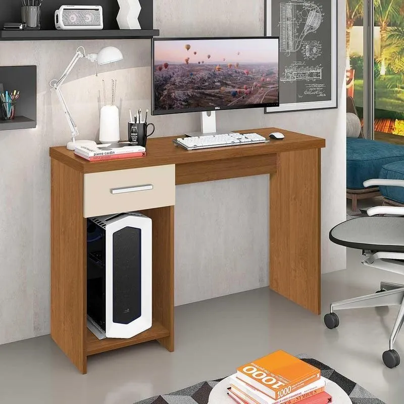 Escrivaninha Para Quarto Pequeno Prisma New Freijo Off White