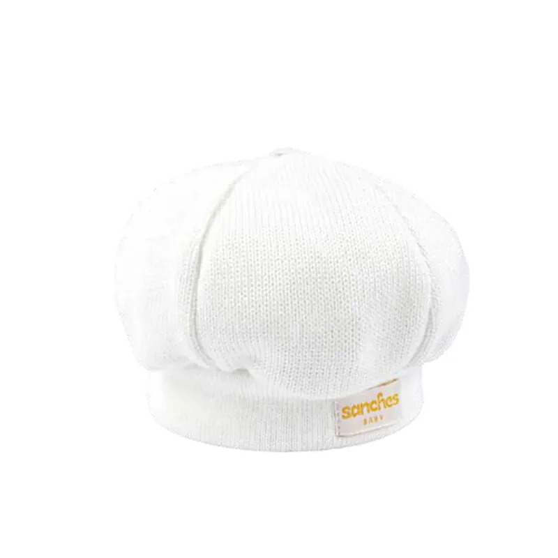 BOINA TRICÔ BEBE BRANCO LISO Sanches