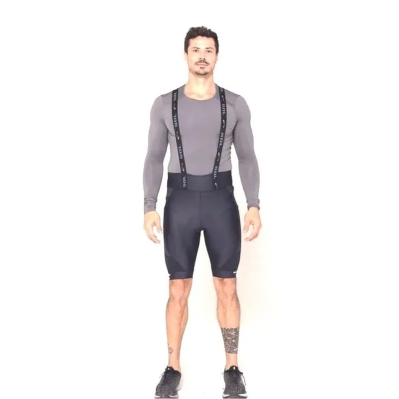 Bretelle Ciclista Matrix 3 Masculino Forro Gel Com Bolso Preto M