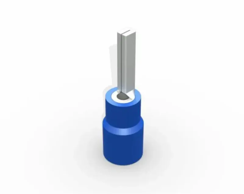 Terminal Pino Agulha Macho 16Mm 68a Azul Din TP5162
