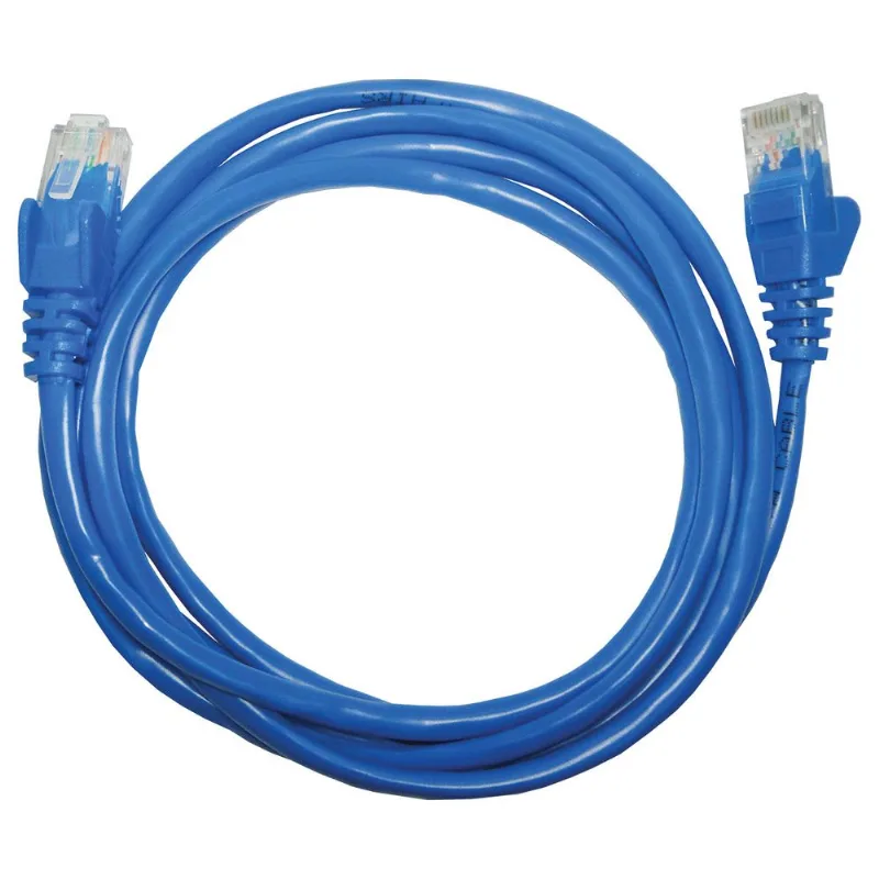 Patch Cord 1.5m Azul 26AWG CCA CFTV SECCON