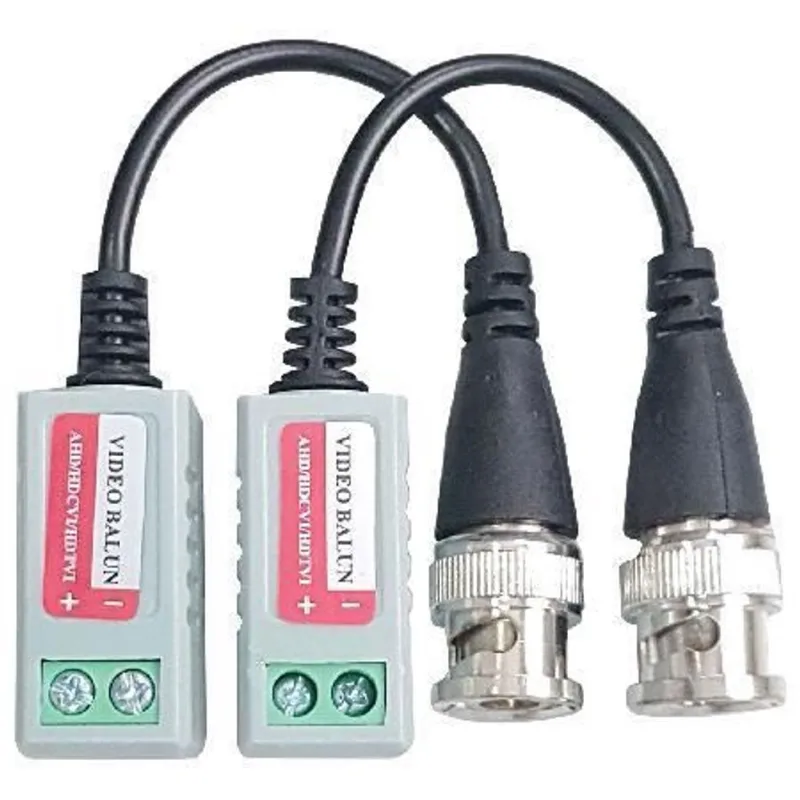 Video Balun com Extensao Passivo HD bnc X Cabo lan utp (par)