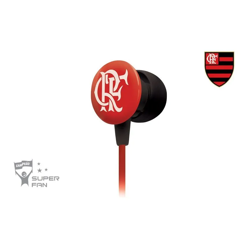 Fone de Ouvido Intra Auricular Waldman SF-10 In-Ear Flamengo