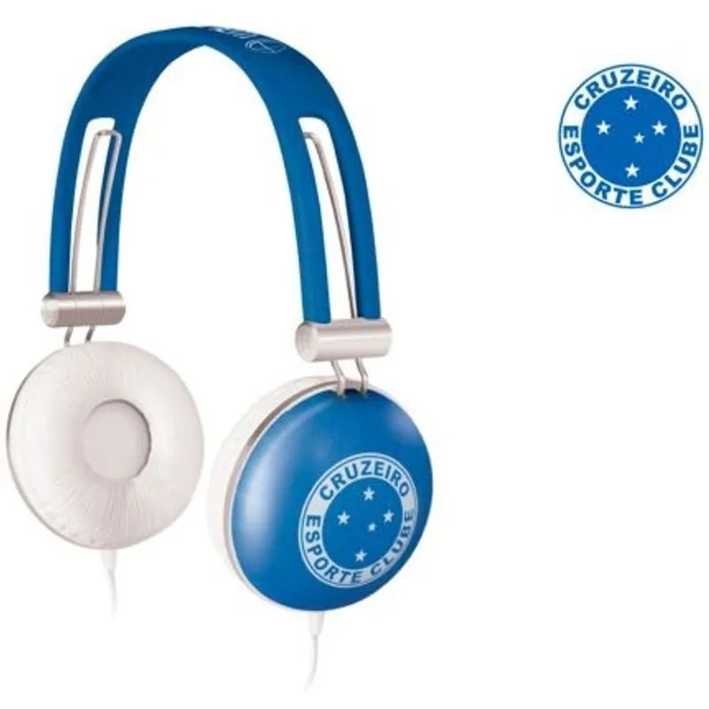 Fone De Ouvido Headphone Do Cruzeiro Azul E Branco Sg-10 Waldman
