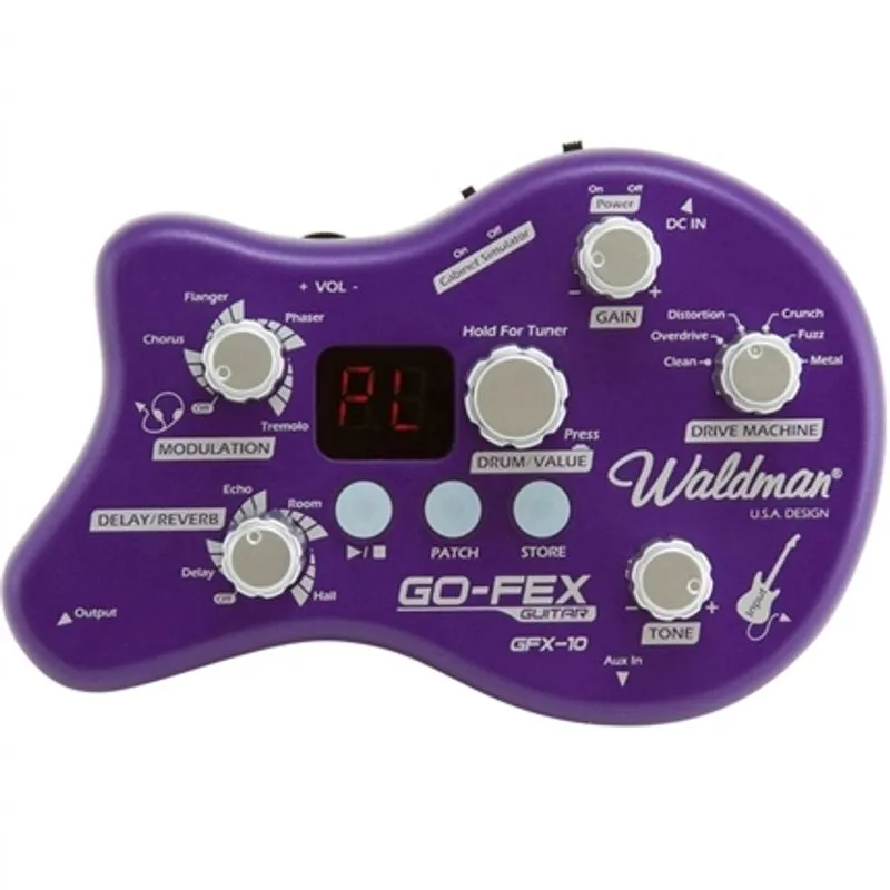 Pedaleira Para Guitarra Compacta De Multi-Efeitos Gfx-10 Waldman