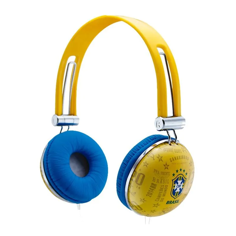 Fone de Ouvido Waldman Headphone SG-10 Over-Ear CBF Brasil Amarelo