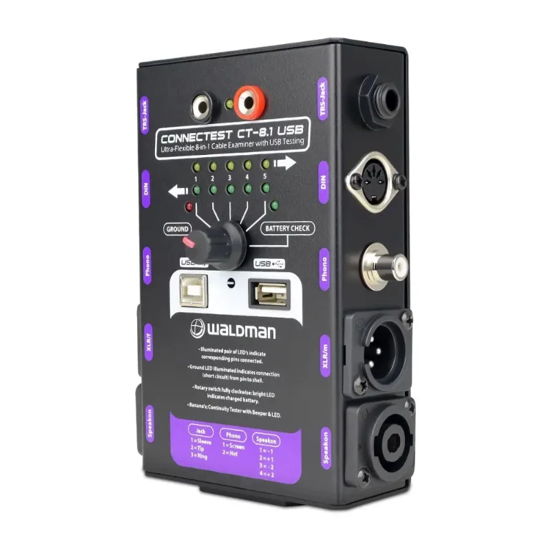 Testador Profissional de Cabos connectest CT-8.1 USB - waldman