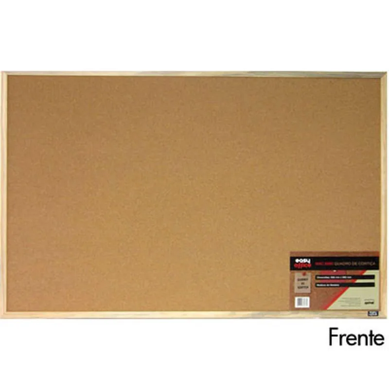 Quadro aviso 90x60 cortiça moldura madeira MAC6090 Easy Office cx 1 un