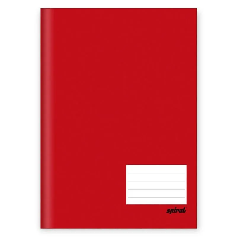 Caderno 1-4 capa dura costurado 48 folhas, Spiral Vermelho, Spiral, 74472 - pt 1 un