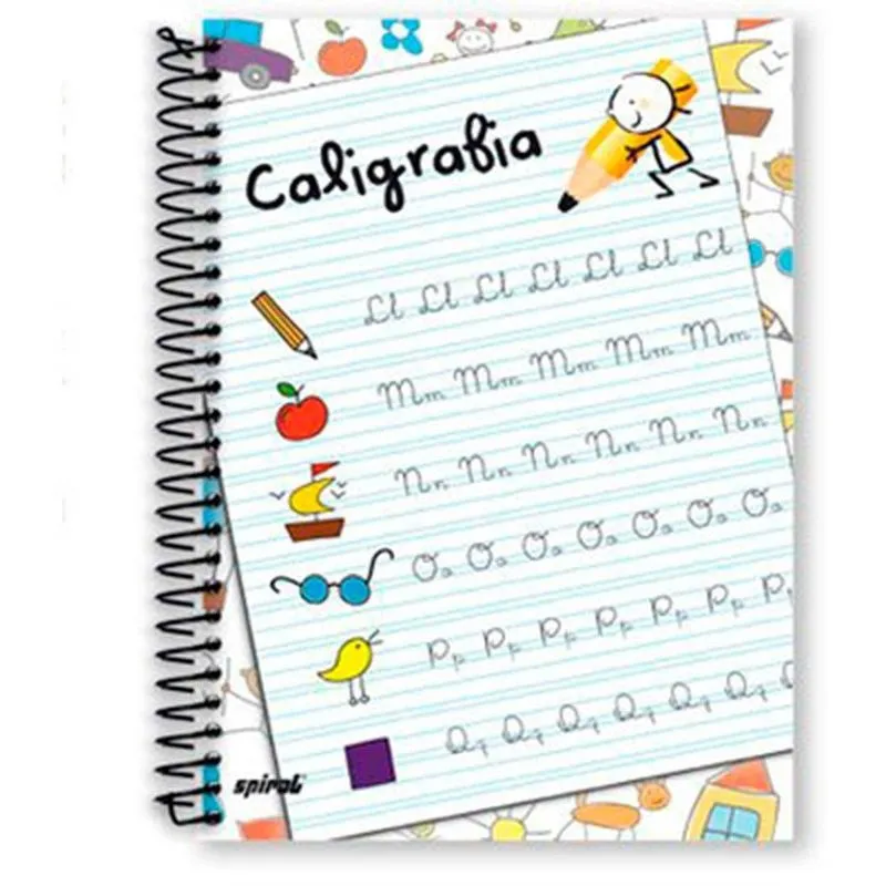 Caderno caligrafia universitário capa dura 96fls 79156 Spiral pt 1 un