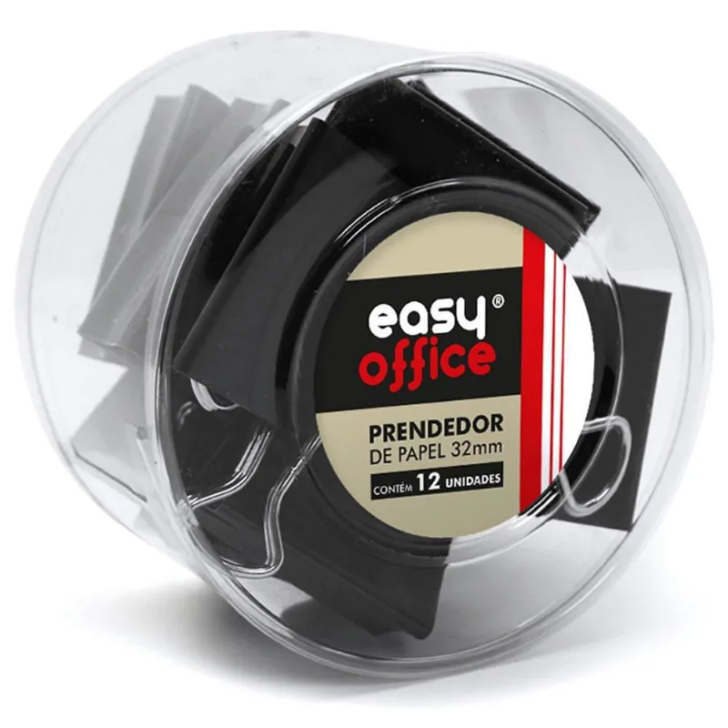 Prendedor de papel 32mm 300132 Easy Office pt 12 un