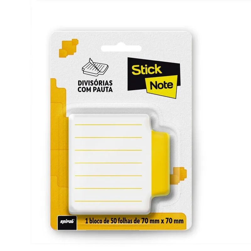 Bloco autoadesivo 70x70 comaba pauta amarelo com50fls Stick Note