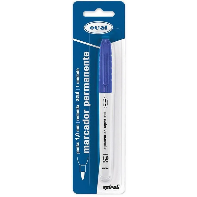 Pincel marcador permanente 1,0mm azul PY230200-1 Oval bt 1 un