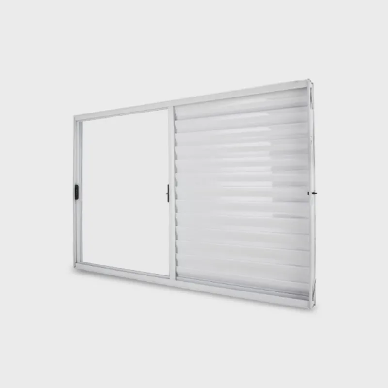 Janela Veneziana Abertura Direita 3 Folhas Vidro Liso 100x100cm Exclusiva Esquadrias