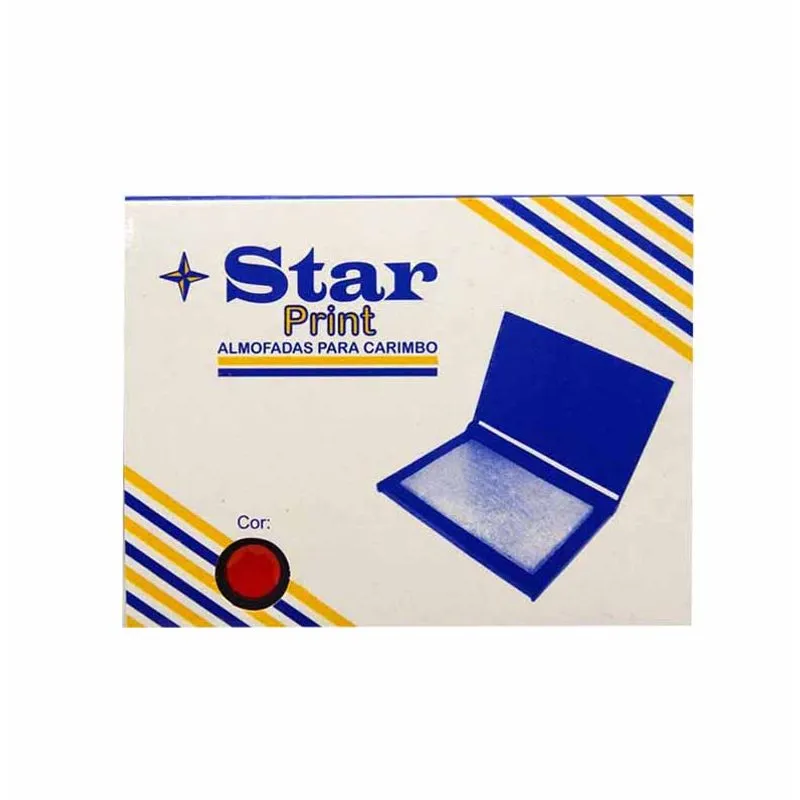 Almofada para Carimbo N2 Vermelha 001 Star print - UN