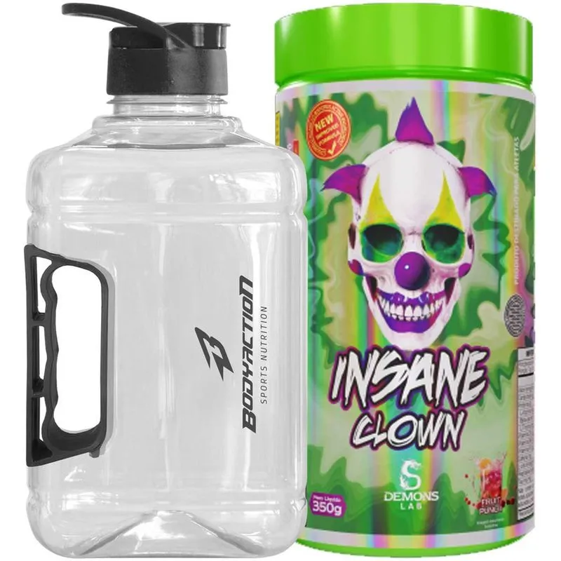 Pré Treino Insane Clown 350g Demons Lab + Galão 2 Litros