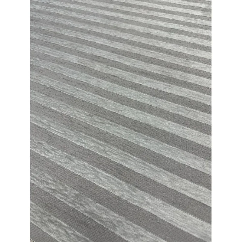 Tapete Sala Listrado 300x500 Cm Alto Relevo Cinza Prata 3x5