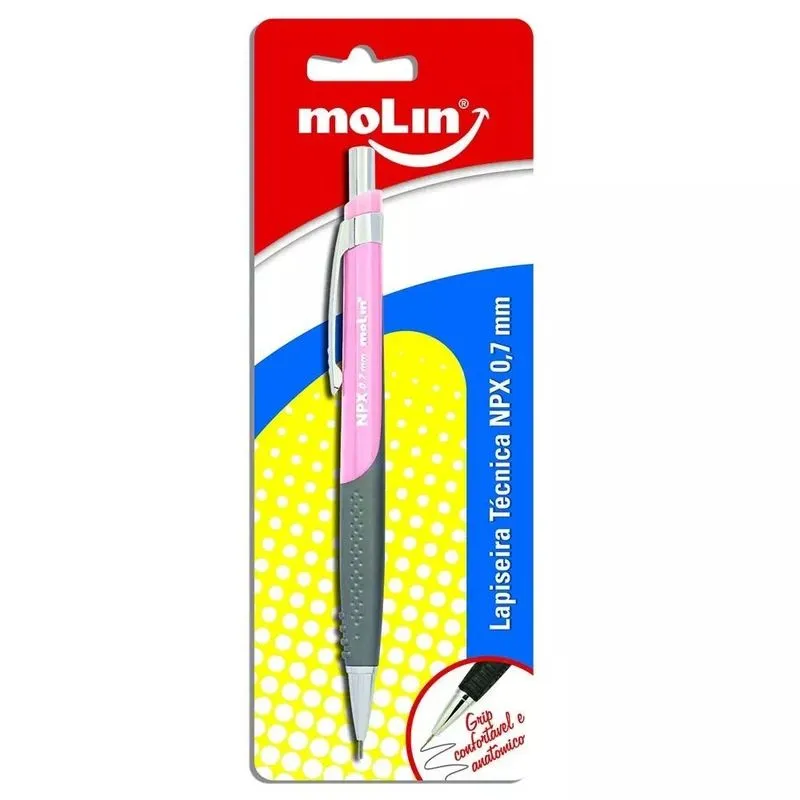 Lapiseira NPX 0,7mm Molin Sortida Grip Emborrachado Lapiseira NPX 0,7mm Molin - Sortido