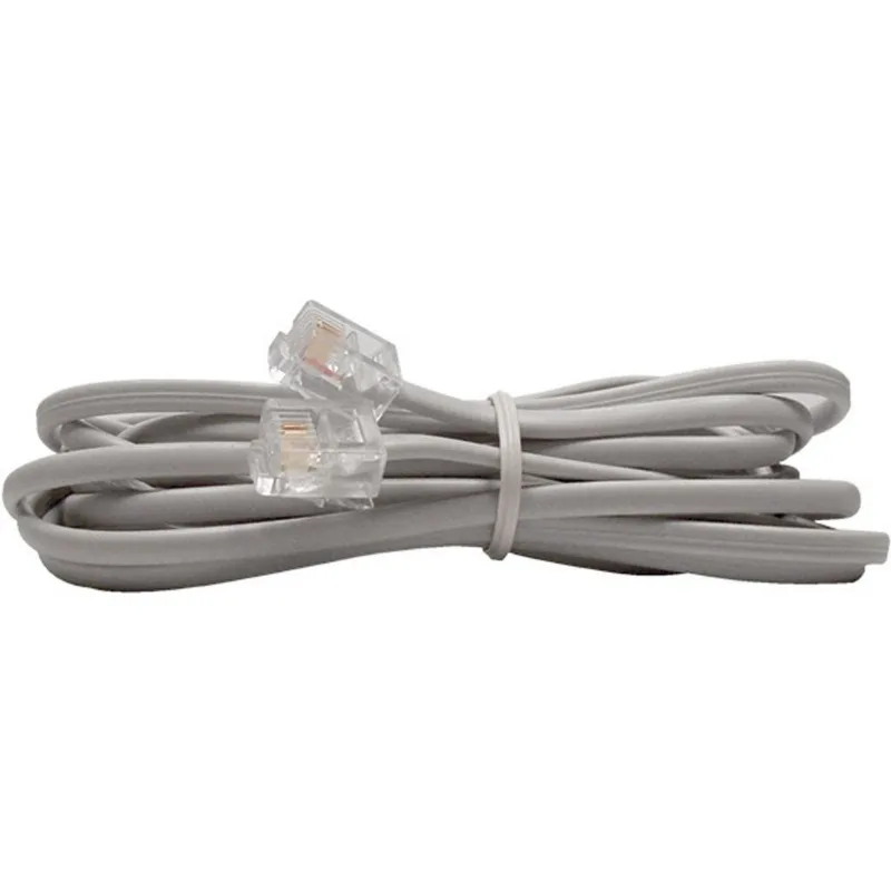 Cabo Extensao Liso Telefone 6x2 2m Cinza C/10 Gigasat
